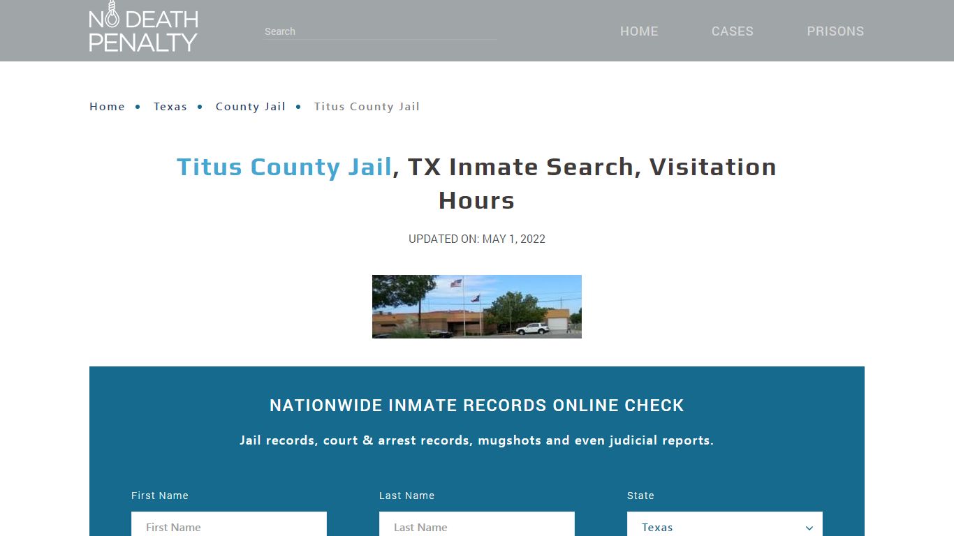 Titus County Jail, TX Inmate Search, Visitation Hours