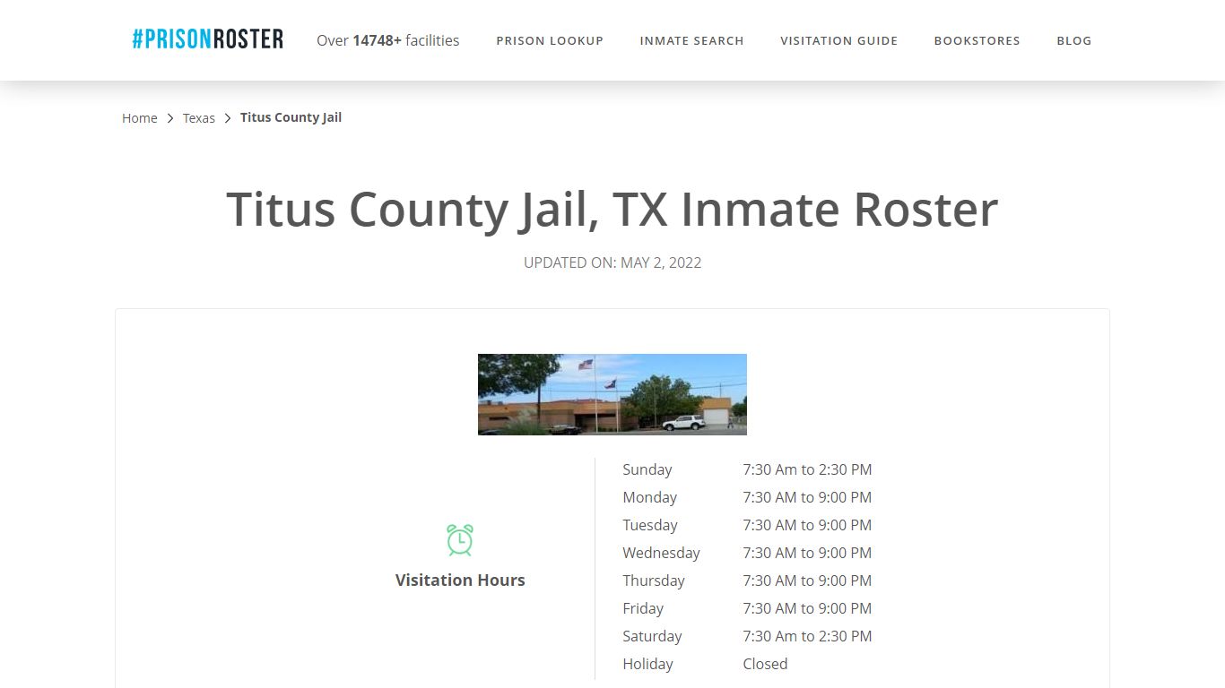 Titus County Jail, TX Inmate Roster - Inmate Locator